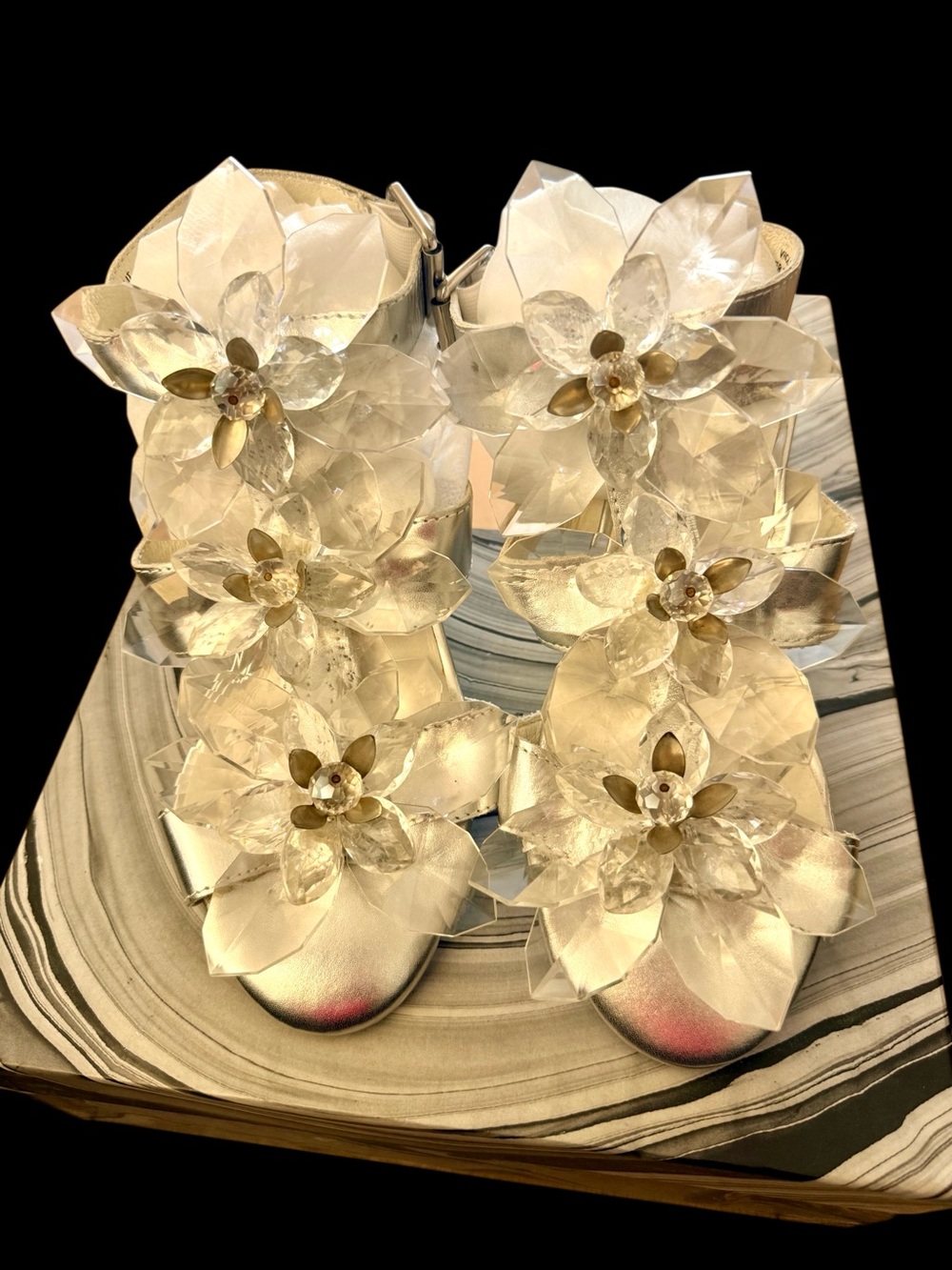 Jeffrey Campbell "Violit" Embellished 
Floral Sandal NEW! Sz 7 CINDERELLA Sandal - Picture 5 of 16
